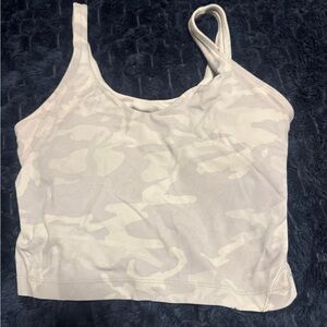 lululemon athletica Cream Camo Tank Top
